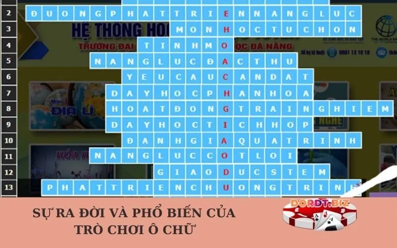 Sự ra đời và phổ biến của trò chơi ô chữ